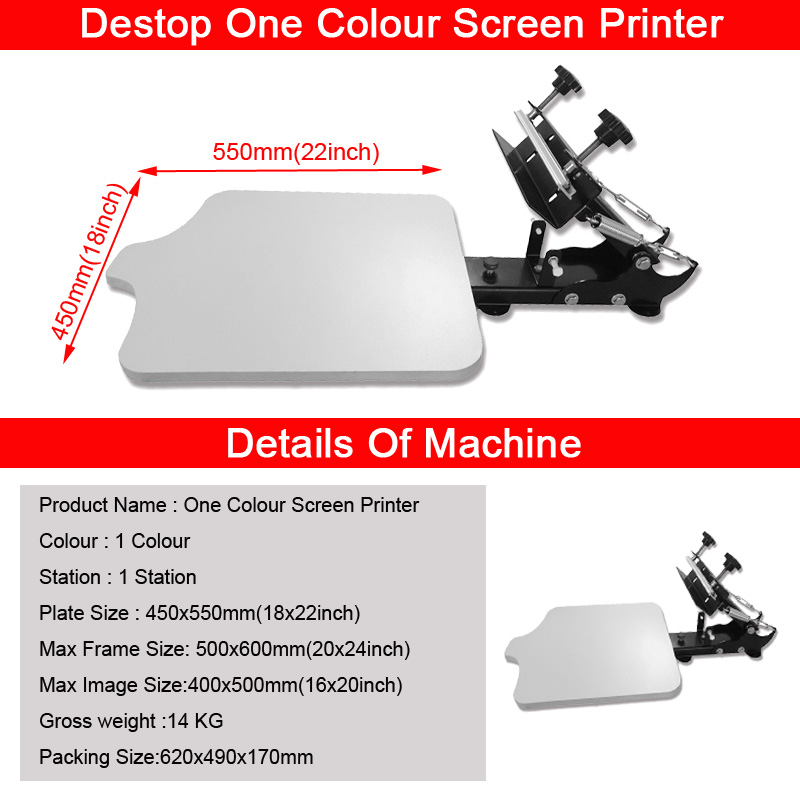 1 color simple screen printing machine SPM01-03