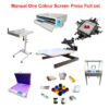 full set 1 color screen printing machine with stand SPM02-04