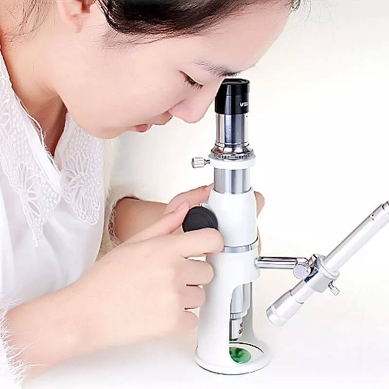 portable handheld stand measuring microscope 100X magnification SPM19-11