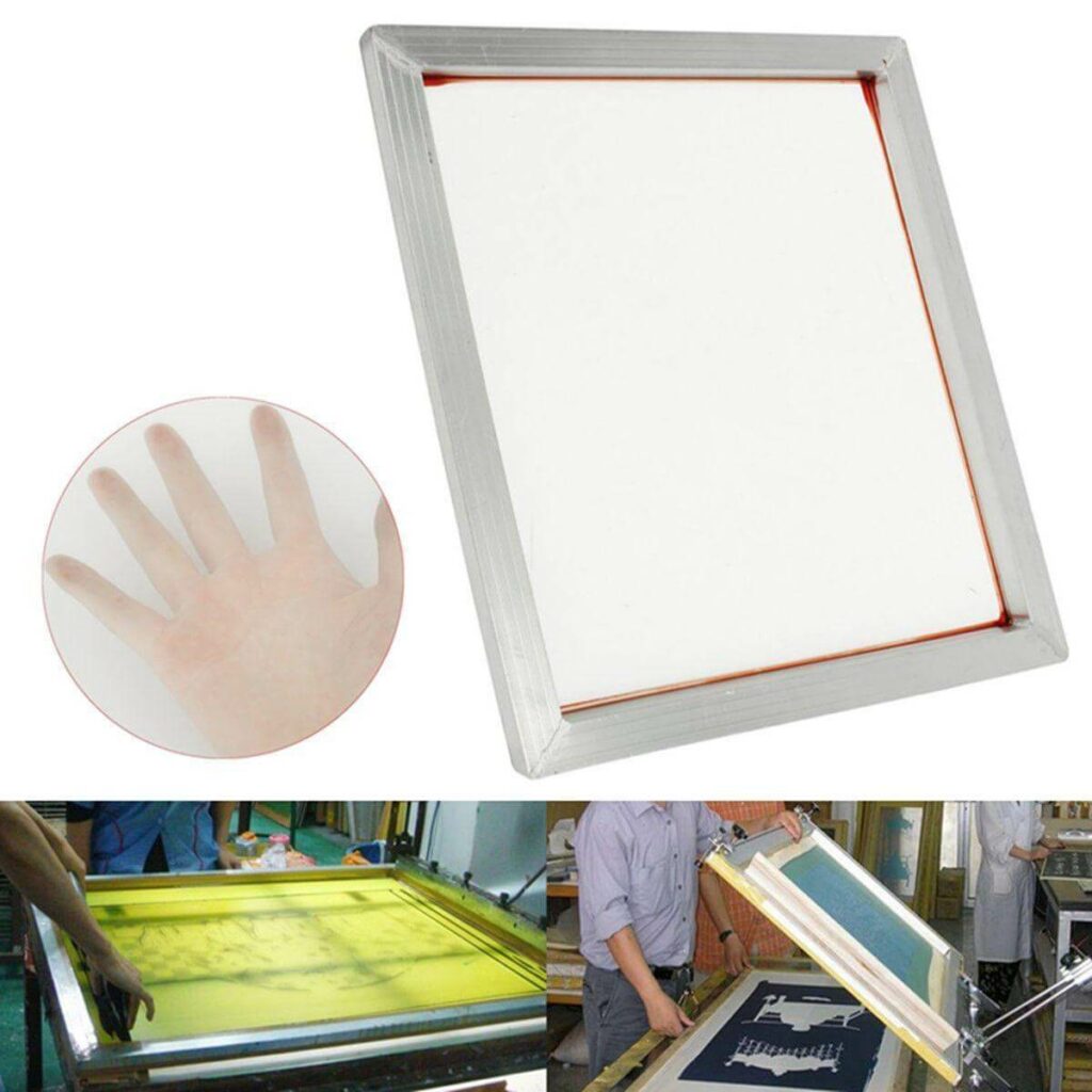 screen printing aluminium frame with mesh SPT02-14