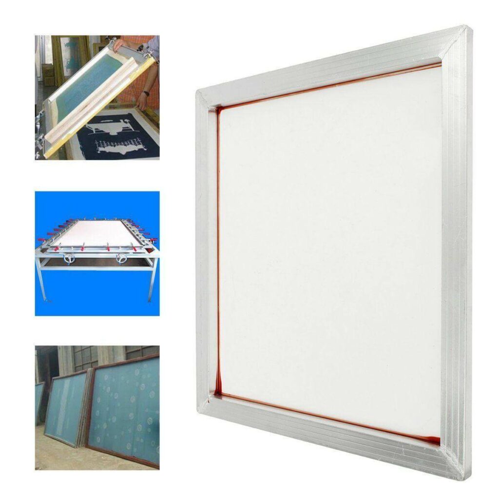 screen printing aluminium frame with mesh SPT02-04