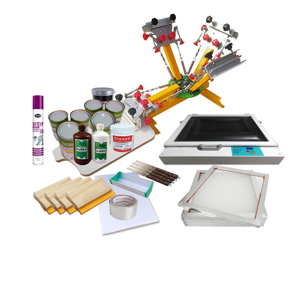 4 Color 1 Station Screen Printing Kit SPK02-01