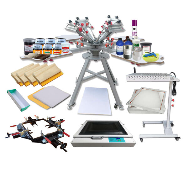 4 color 4 station screen printing kits SPK03-01